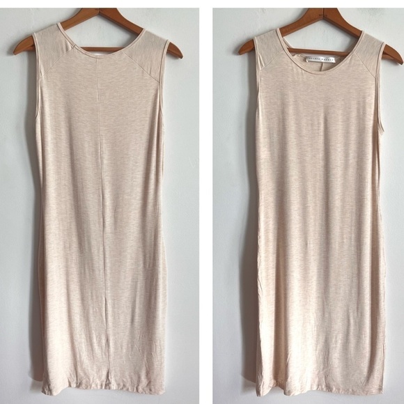 Susana Monaco Beige Jersey Sleeveless Dress - Picture 1 of 8